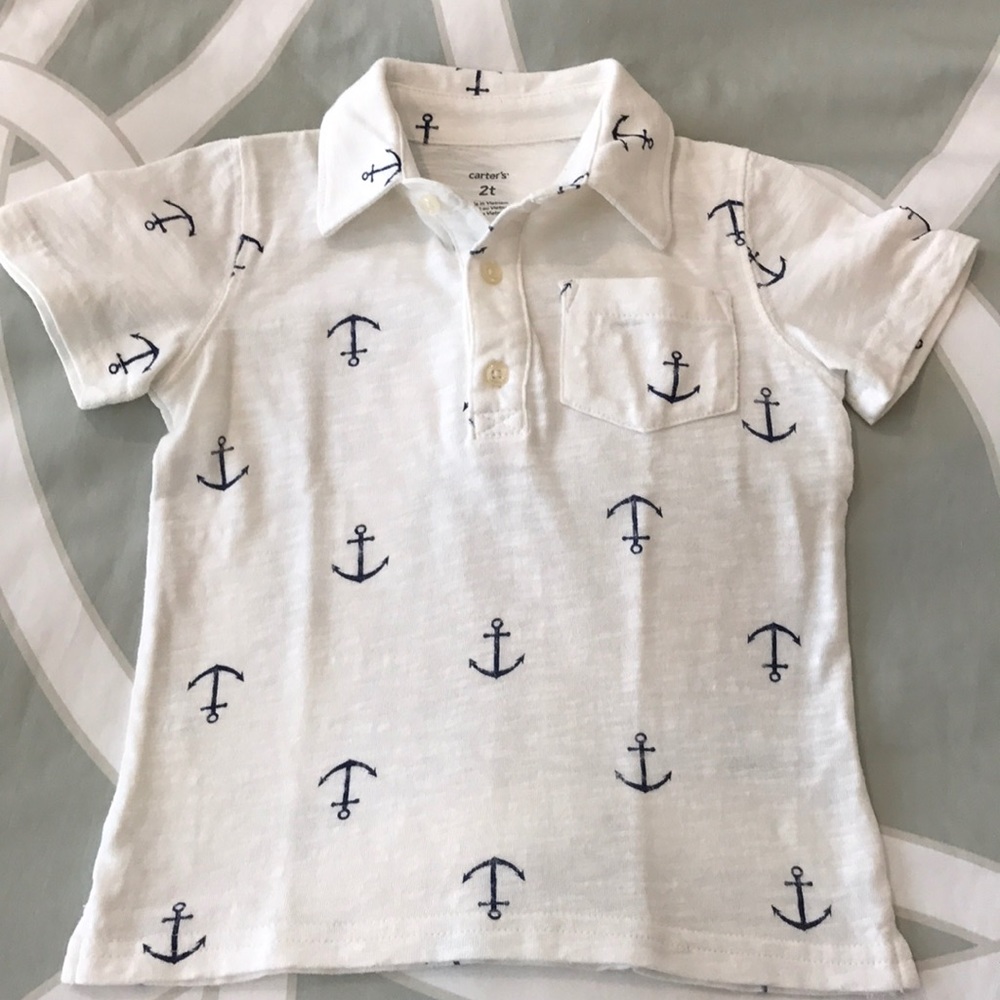 NWOT Carter's boy polo with anchors
